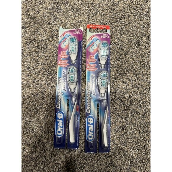 Oral-B Other - Oral-B Cross Action Power Soft Replacement Heads New In Package Qty 4 Total VTG